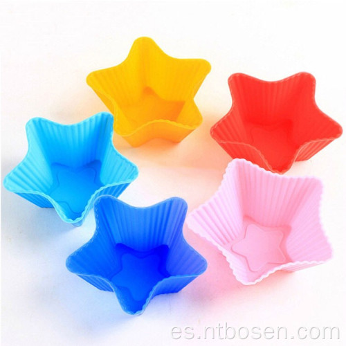 Tazas de muffins para hornear de silicona sin bpa reutilizables bolsillos de cupcake antiadherentes moldes para hornear